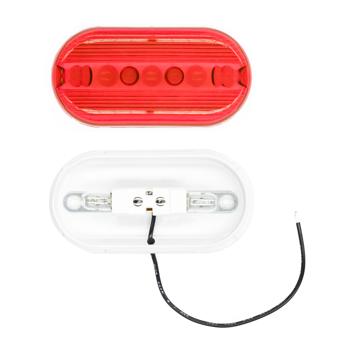 55741 Rite Hite Red Inside Oval Light Assembly w/ Bulb & Housing