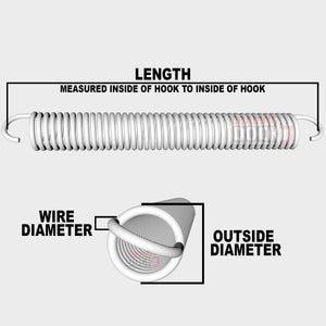 Part 13-0006 Main Spring, Double, 3.125" Od, 44 Coils, 21" Body Length, Wire Dia .468