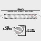 Part 13-0006 Main Spring, Double, 3.125" Od, 44 Coils, 21" Body Length, Wire Dia .468
