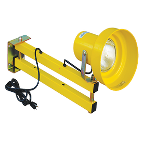 LL24 Loading Lights are constructed with durable steel arm to provide additional lighting in difficult to light dock areas.<br>
<ul>
<li>24"</li>
<li>Single arm pivots to fold flat against the wall when not in use</li>
<li>Light bulb not included</li>
</ul> Vestil