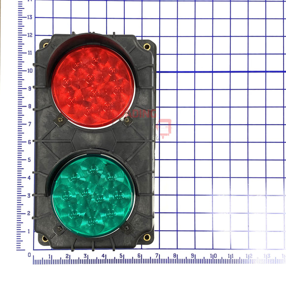 Part SG10B-12RG-LED Outside Red & Green Signal Light Assembly / 12V / Led / Black Body Loading Dock Pro