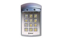 AK-21W Industrial Digital Keyless Entry - Flush Exterior Flush Mount Keypad with 480 Codes, Metal Keys, 2 Relays with Light, to be mounted in Single Gang Box, Voltage: 12-24VAC/DC, H=5"", W=3"", D=3""