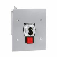 1KFS-SLF NEMA 1 Interior Tamperproof OPEN-CLOSE S Type Large Format Key Switch with Stop Button Flush Mount OPEN-CLOSE with Center Return Key Switch with Stop Button, S Type Large Format Cylinder, Flush Mount, Tamperproof, Faceplate: H=6"", W=4-3/4"", D=2-7/8"", Back Box: 3-3/4"", W.Â .Â .