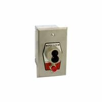 HBFS-SLF NEMA 1 Interior OPEN-CLOSE S Type Large Format Key Switch with Stop Button in Single Gang Back Box Flush Mount OPEN-CLOSE with Center Return Key Switch with Stop Button, S Type Large Format Cylinder, Stainless Steel Faceplate, Faceplate: H= 4-1/2"", W=2-3/4"", Back Box: H=4"", W=2"", D.Â .Â .